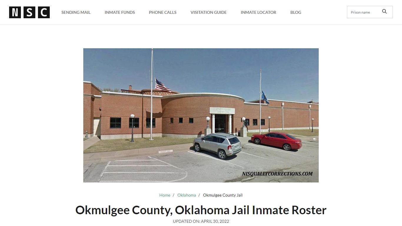 Okmulgee County, Oklahoma Jail Inmate List